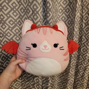 Squishmallows Laura the Pink Tabby Cat in Halloween Disguise plush toy